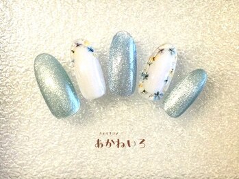 ネイルサロン あかねいろ/春色 押し花アートネイル