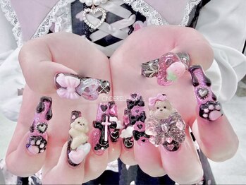 【チップ長さだしネイル】