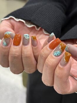 モツヲネイル(motsu.O! NAIL)/ターコイズツイードニュアンス