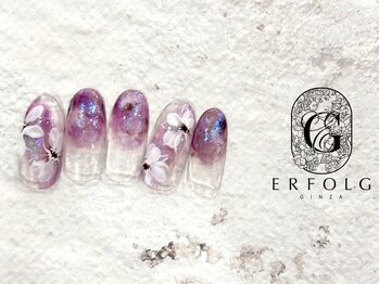 エアフォルクギンザ 横浜店(ERFOLG GINZA)/パープルのフラワーデザイン