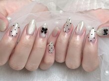リッシュ ドゥ(RICHE deux)/ホワイトマグ×ドットネイル
