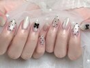 ホワイトマグ×ドットネイル