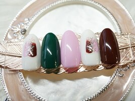 贅沢カラフルネイル♪