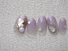 カトルナフ(quatre fois neuf)/くすみパープルニュアンスネイル