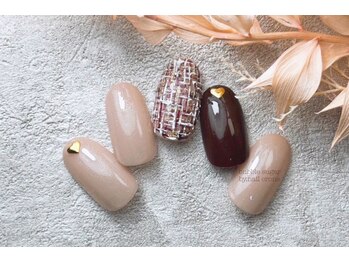 バブル シュガー バイ ネイルクローネ(bublle sugar by.nail crone)/ハートツイードネイル