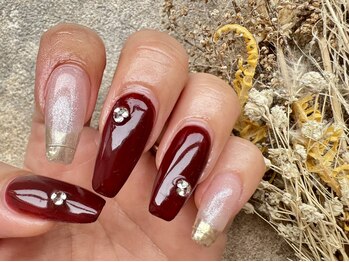 ネイルアイラッシュサロン ジョアアンジェ 難波店(joie ange)/シンプル　オフィスネイル