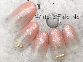 ウィスタリアフィールドネイル MONAD店(WISTARIA FIELD)/スタッズ グラデーション ラメ