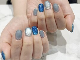 バレンタインネイル