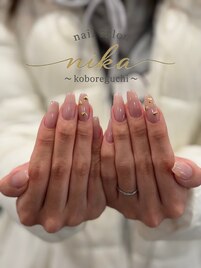 くすみピンク×ハート