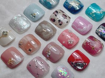 【定額】フット親指アートの見本