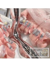 エスフィーネイルサロン リシェル(Esfy nailsalon Richer)/スカルプ　顔文字×シール