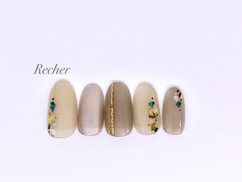 ネイルサロンリシェ 烏丸御池(Recher)/模様シェルのデザイン