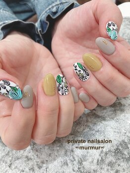 プライベート ネイルサロン マーマ(murmur)/花柄ネイル