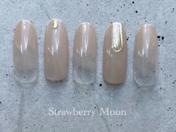 サロンストロベリームーン(Salon Strawberry Moon)/大人シンプルネイル