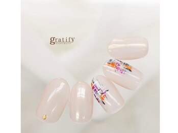 グラティフィープラスレスト(gratify＋rest)/お洒落　ツイードネイル