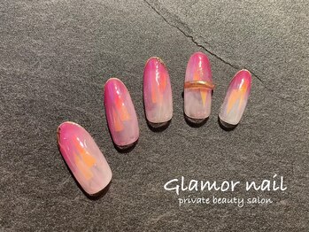 グラマーネイル(Glamor nail)/グラデーション×3Dリング