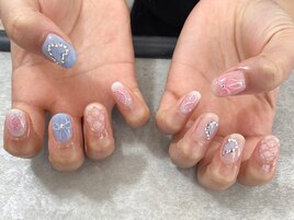 カジュアルガーリーネイル