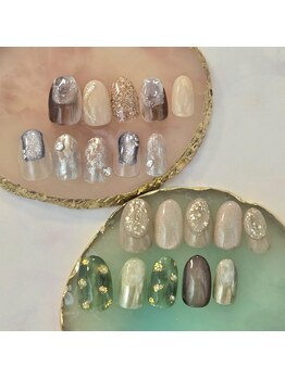 銀座ボニー 東日本橋店の写真/【ご新規様オフ無料】４種のデザインから選べるニュアンスネイルコース♪心躍る指先で毎日を楽しく◎