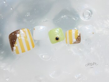 geNe 'n GRUS(ジーン アンド グルス)/8・9月フットエアジェルアート