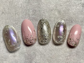 ネイル ナテュール 平塚店(Nail Nature)/比嘉作☆雪の結晶ネイル