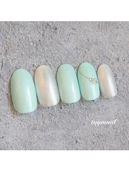 たゆ ネイル(たゆnail)/パラジェル爽やかネイル