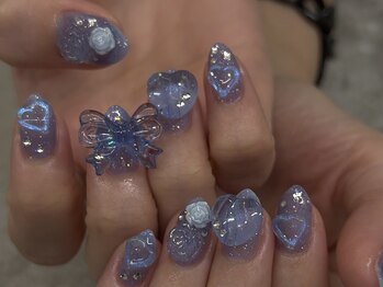 シースルーブルーネイル