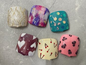 シェリー(Cherie)/【Foot】親指アート×ワンカラー