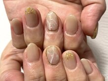 ネイルアンドアイラッシュ シヴァ(Siva)/大理石ネイル（ベージュ）