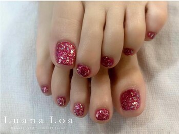 ルアナロア(Luana loa)/キラキラグリッターフットネイル