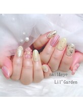 リルガーデン 新宿南口(Lil' Garden)/ぷっくりフラワー×バカラネイル