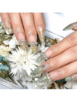 ドライフラワー春ネイル♪