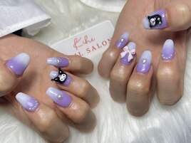 ワンホンネイル自爪10本デザイン