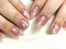 さくら色マグネットネイル/春