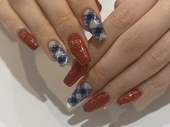 プラス サード(Plus 3rd)/チェック×ラメ by marina.a