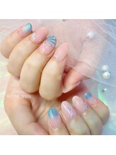 リッシュ トロワ(RICHE trois)/夏っぽブルーのマーメイドネイル