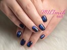 ネイビーマグネットネイル