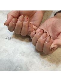 バレンタインハートネイル