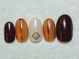 ニュアンスネイル　べっ甲