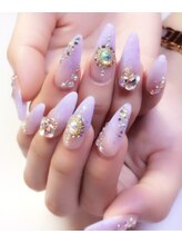 ネイルサロン スール(Soeur)/ピンクパープルの綺麗なラメグラ