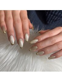 フレンチ　マグネットネイル