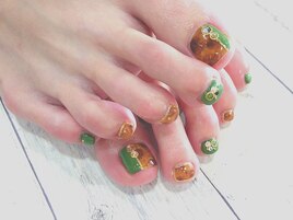 べっ甲×カーキ