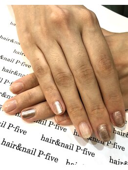ヘアアンドネイル ピーファイブ(P-five)/左右で2度楽しむネイル！
