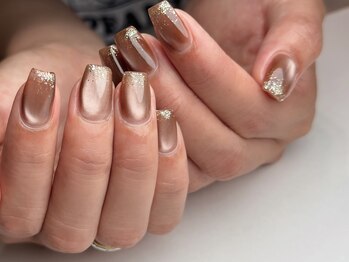 マーレ(MARE)/ブラウンマグネット×先端ラメ