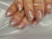 'amo nail atelier【フィルイン/パラジェル/定額コース】/ラメグラデーション