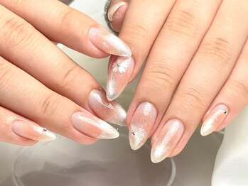 パダアット ヴァラネイル 天神南店(PADA at VALLANAIL)/桜/春/チークマグネットネイル