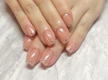 ネイルサロンブリス(nail salon Bliss)/☆ミラー+ワンカラーネイル☆