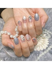 海/チェーン/貝/夏定額ネイル