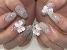 アイネイルズ 天神今泉店(I-nails)/【mami】花柄リボンネイル