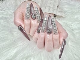 ロングスカルプ10本アートつけ放