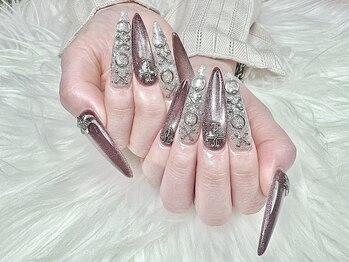 ロングスカルプ10本アートつけ放